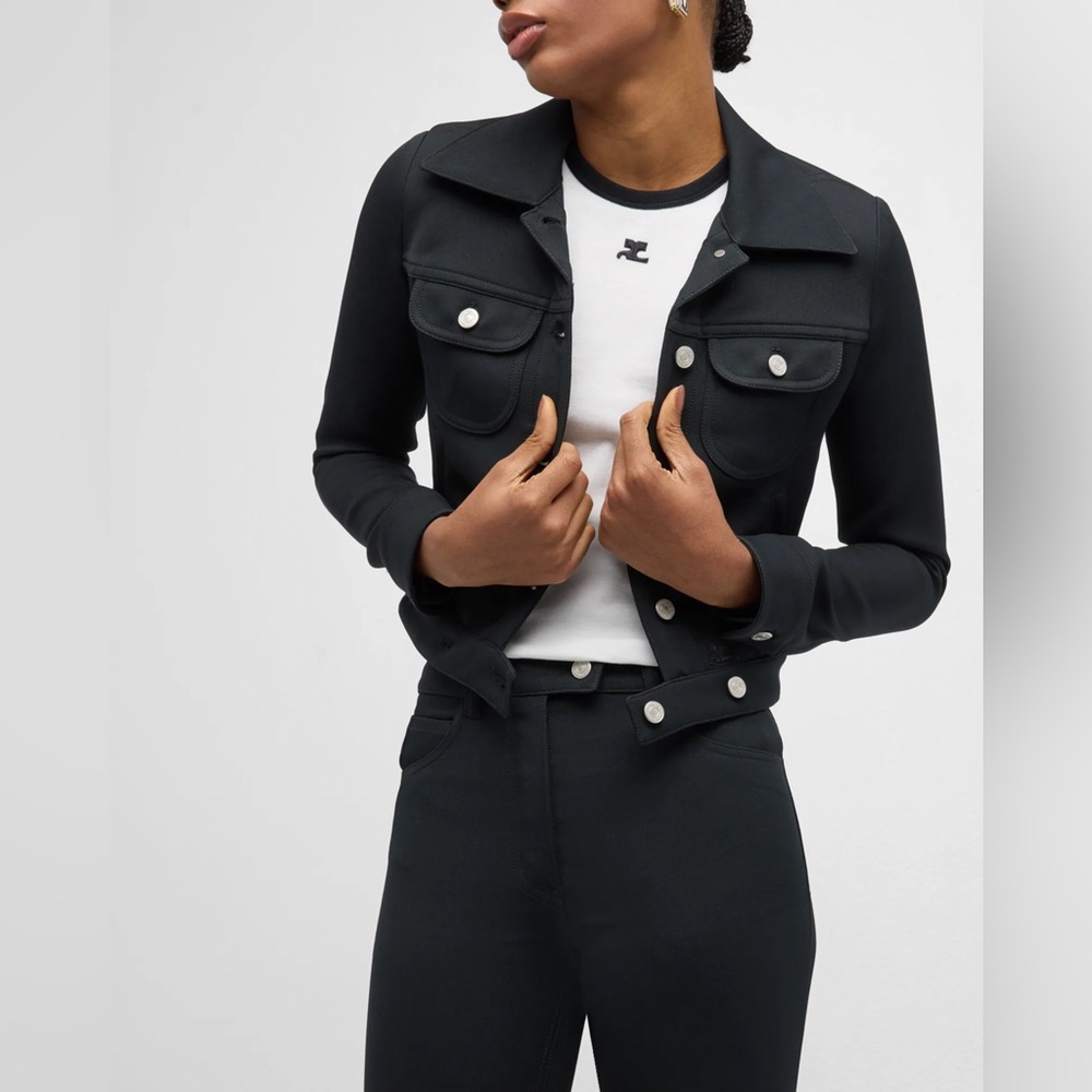 Courreges Signature Twill Trucker Jacket